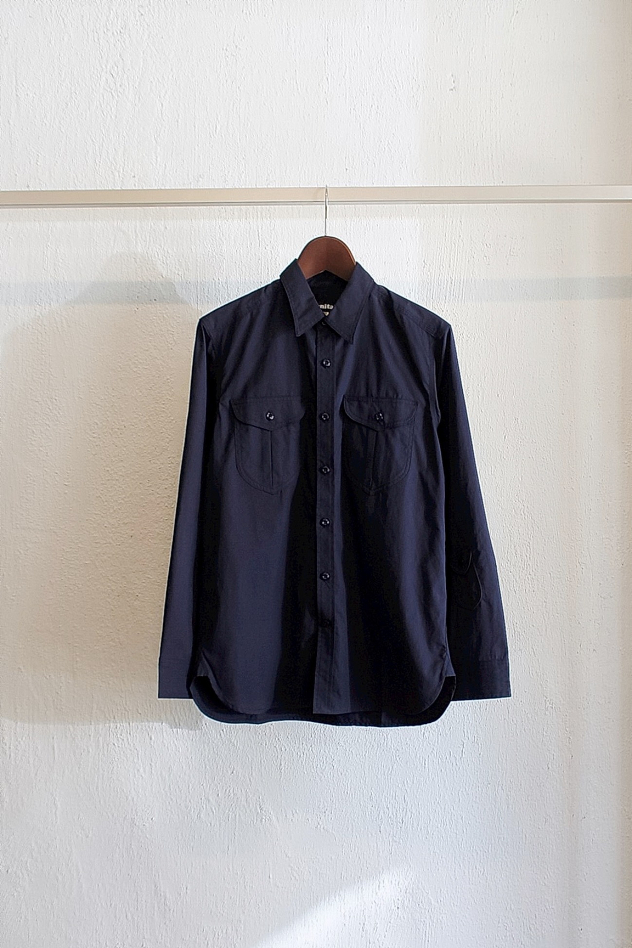 [Monitaly] Triple Needle Shirt - Vancloth Oxford Navy