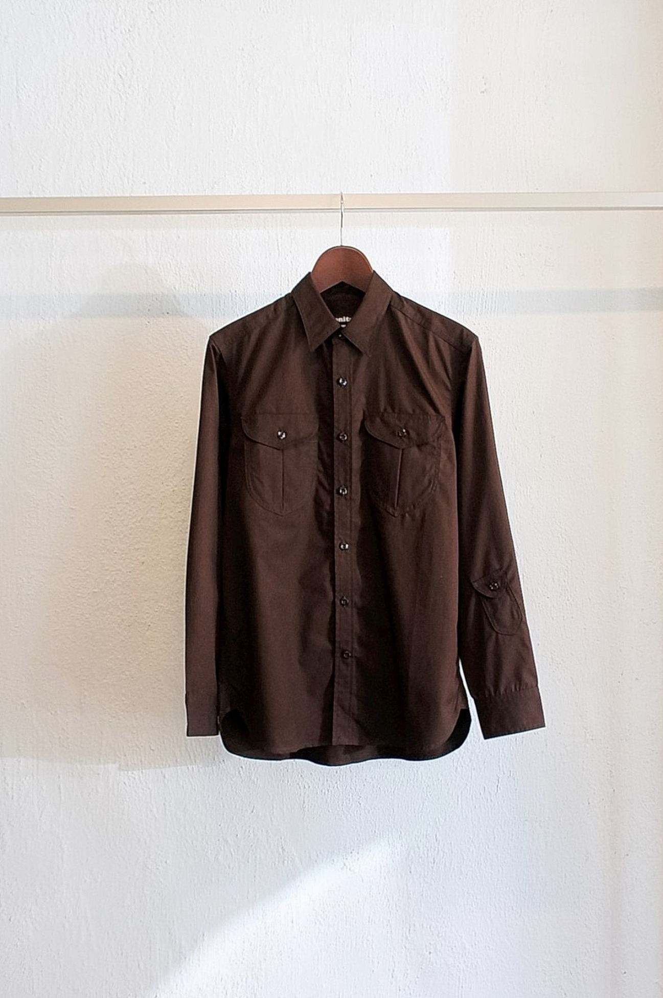 [Monitaly] Triple Needle Shirt - Vancloth Oxford Brown