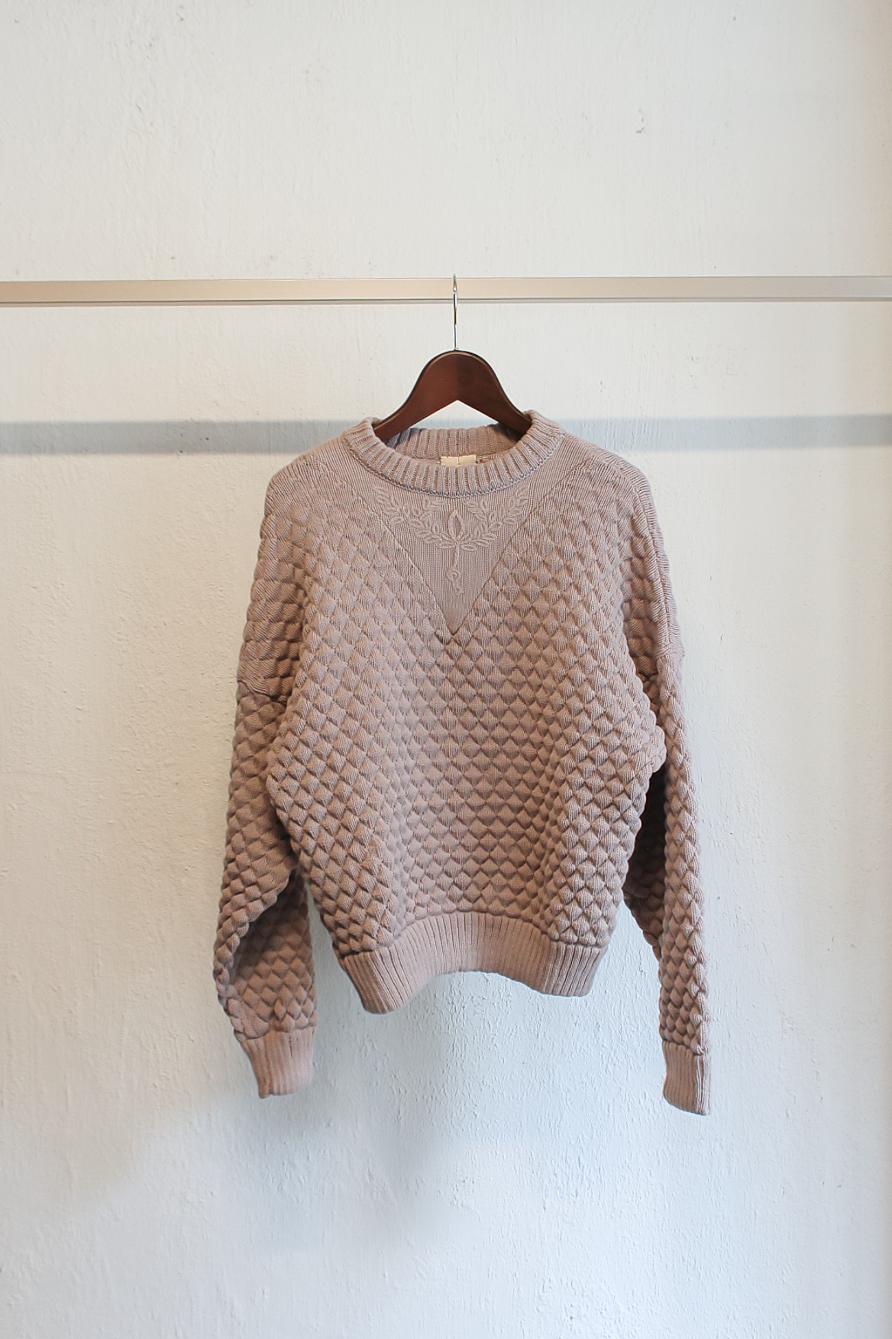 [HOUSE OF LEO] Jumper Knitted Merinowool with Embroidery - Cream