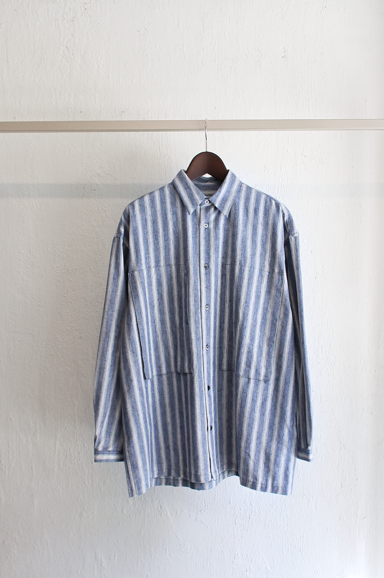 [E.TAUTZ] Lineman Shirt - Denim Blue/White Brushed Stripe