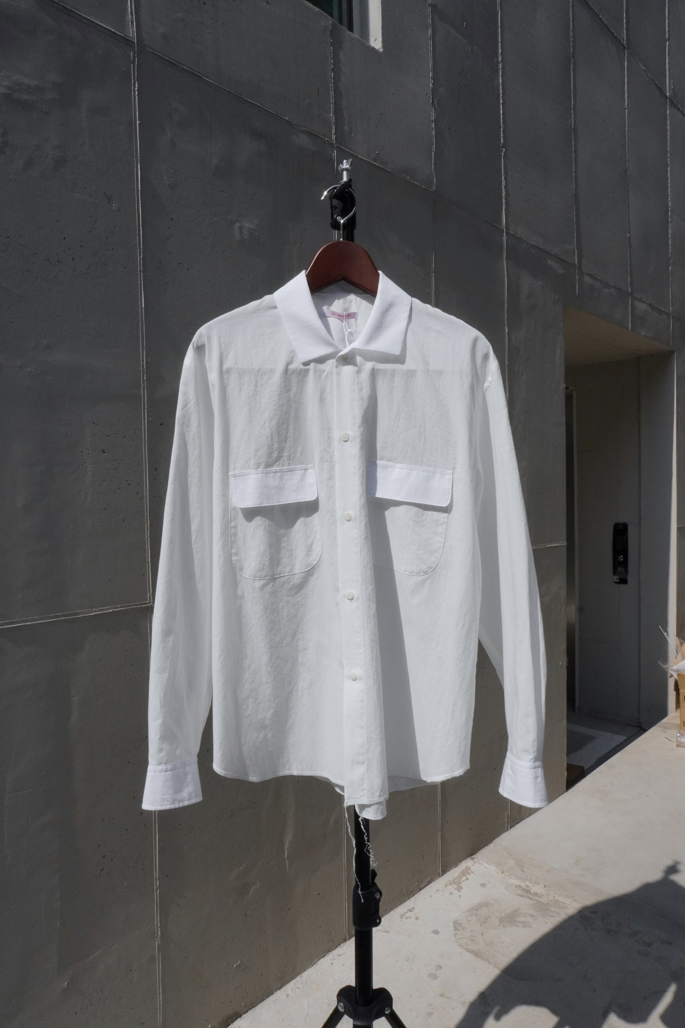 [S.K. MANOR HILL] Moil Shirt - White Cotton