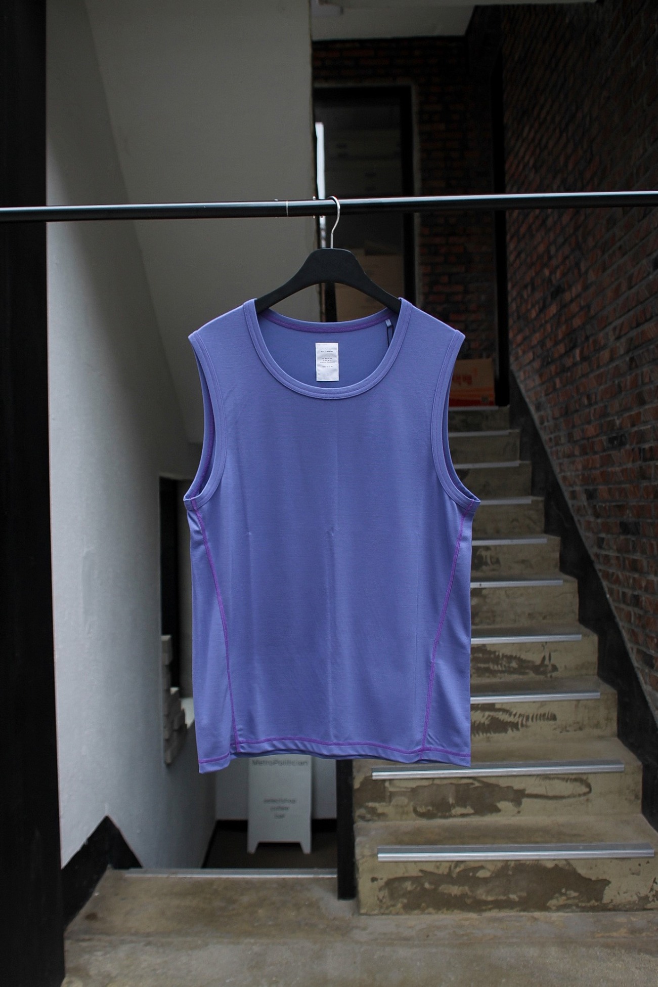 [Name.] Rayon Sleeveless Shirt  - Blue Gray