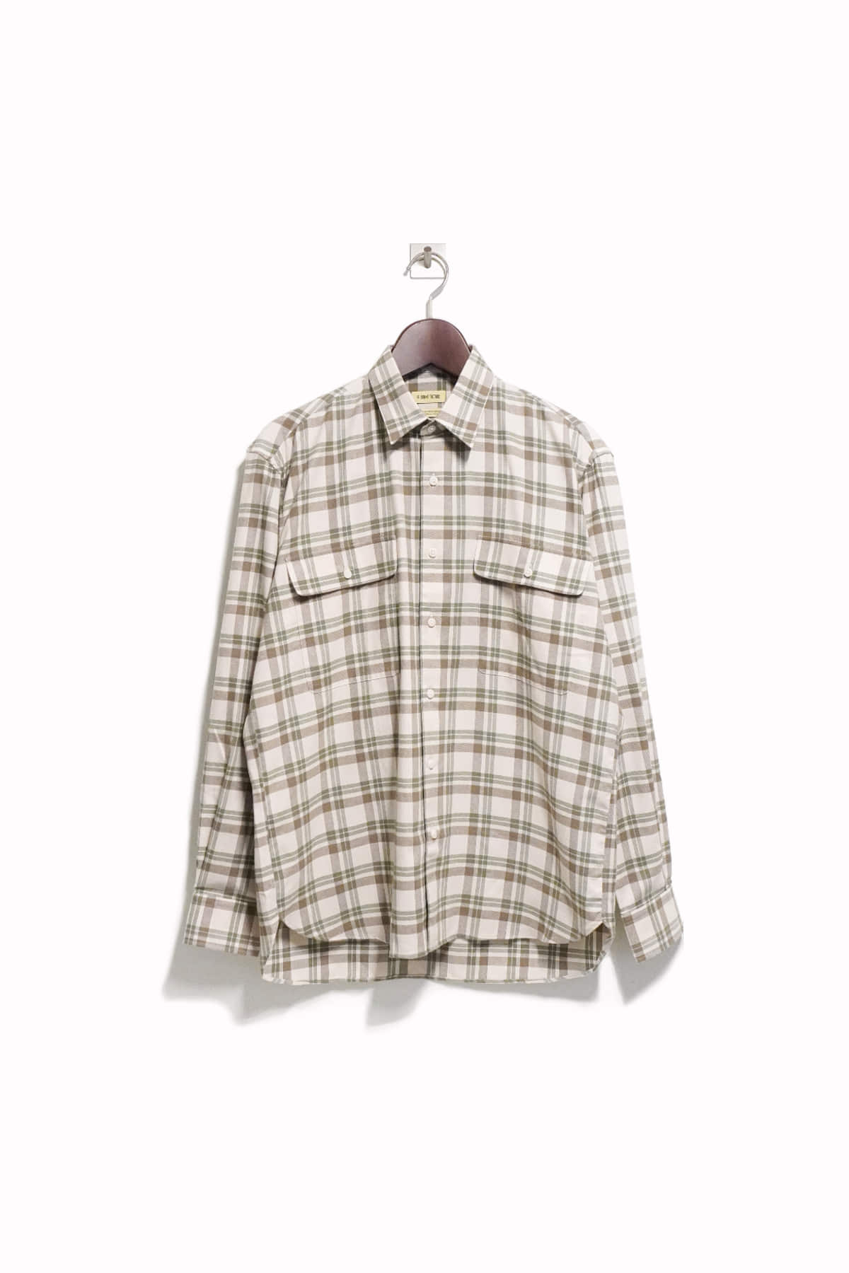 [DE BONNE FACTURE] Flannel Explorer Shirt – Green/Beige