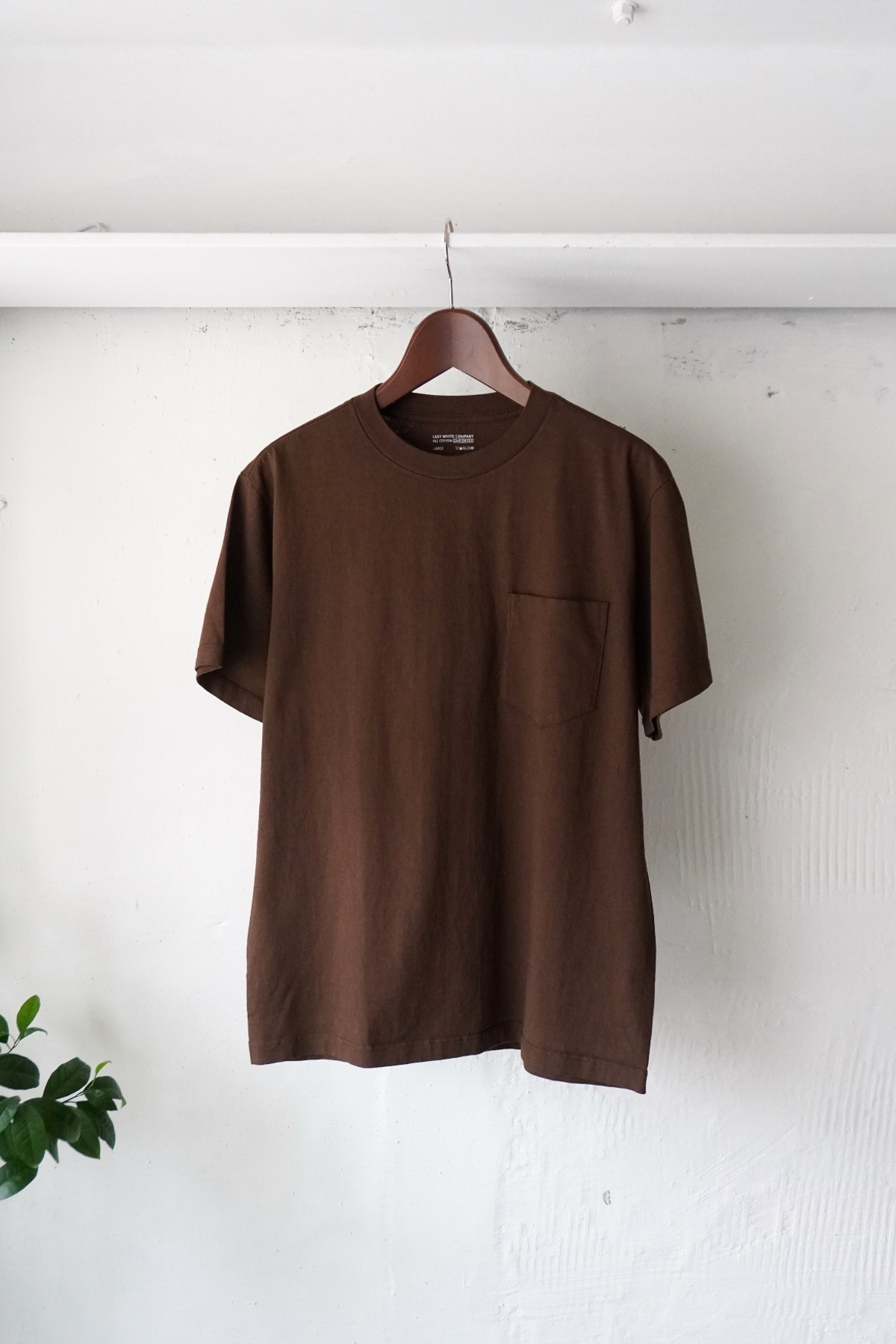 [LADY WHITE CO.] Balta Pocket T-Shirt - Pure Brown