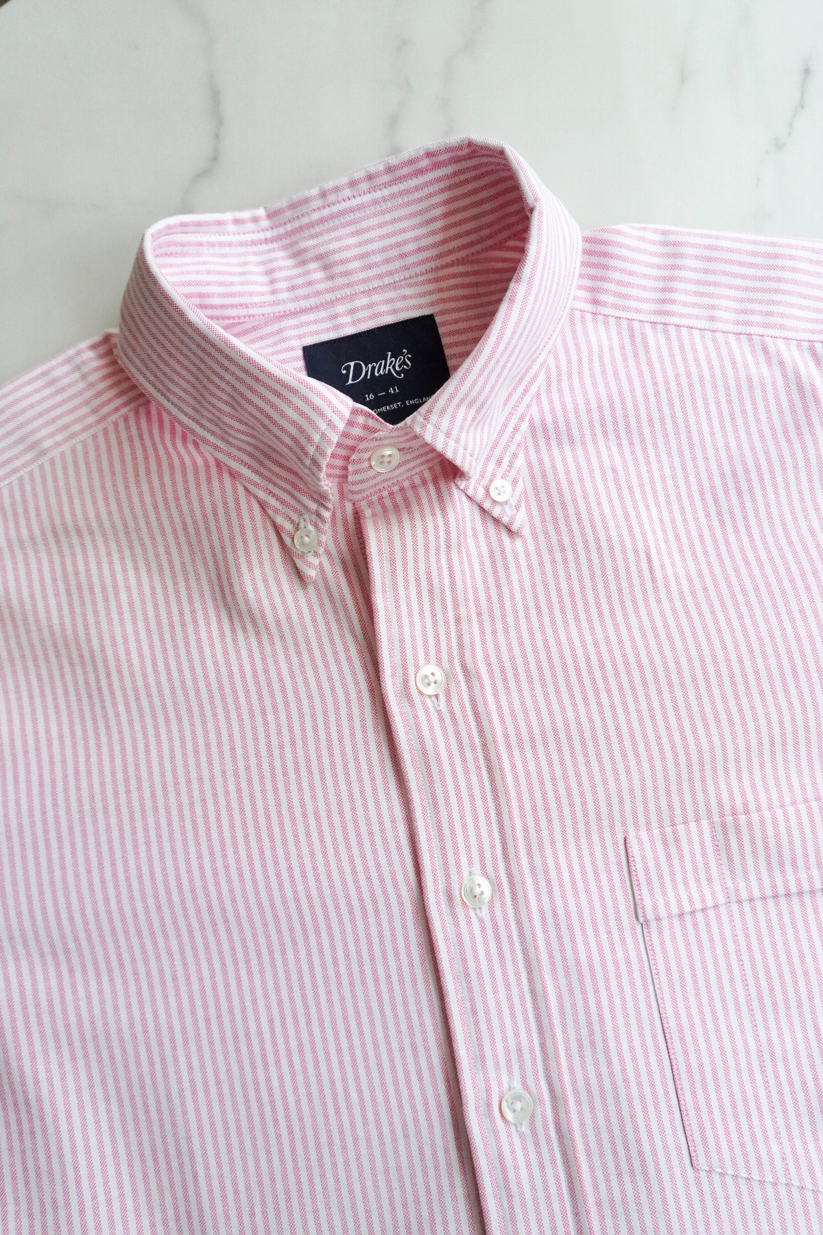 [DRAKE&#039;S] Button Down Oxford Shirt - Pink