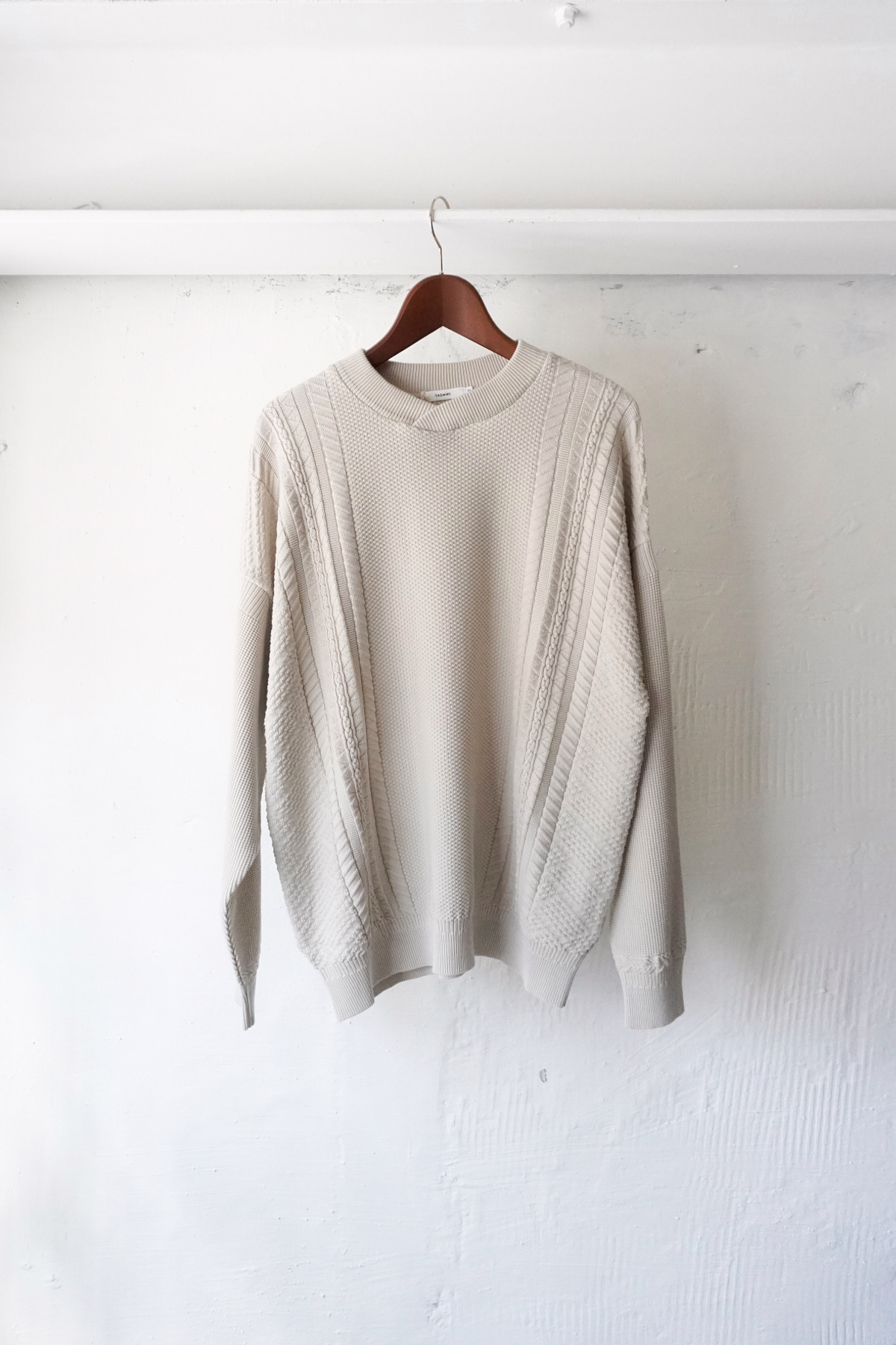 [YASHIKI] Funaato Knit – Pearl Gray