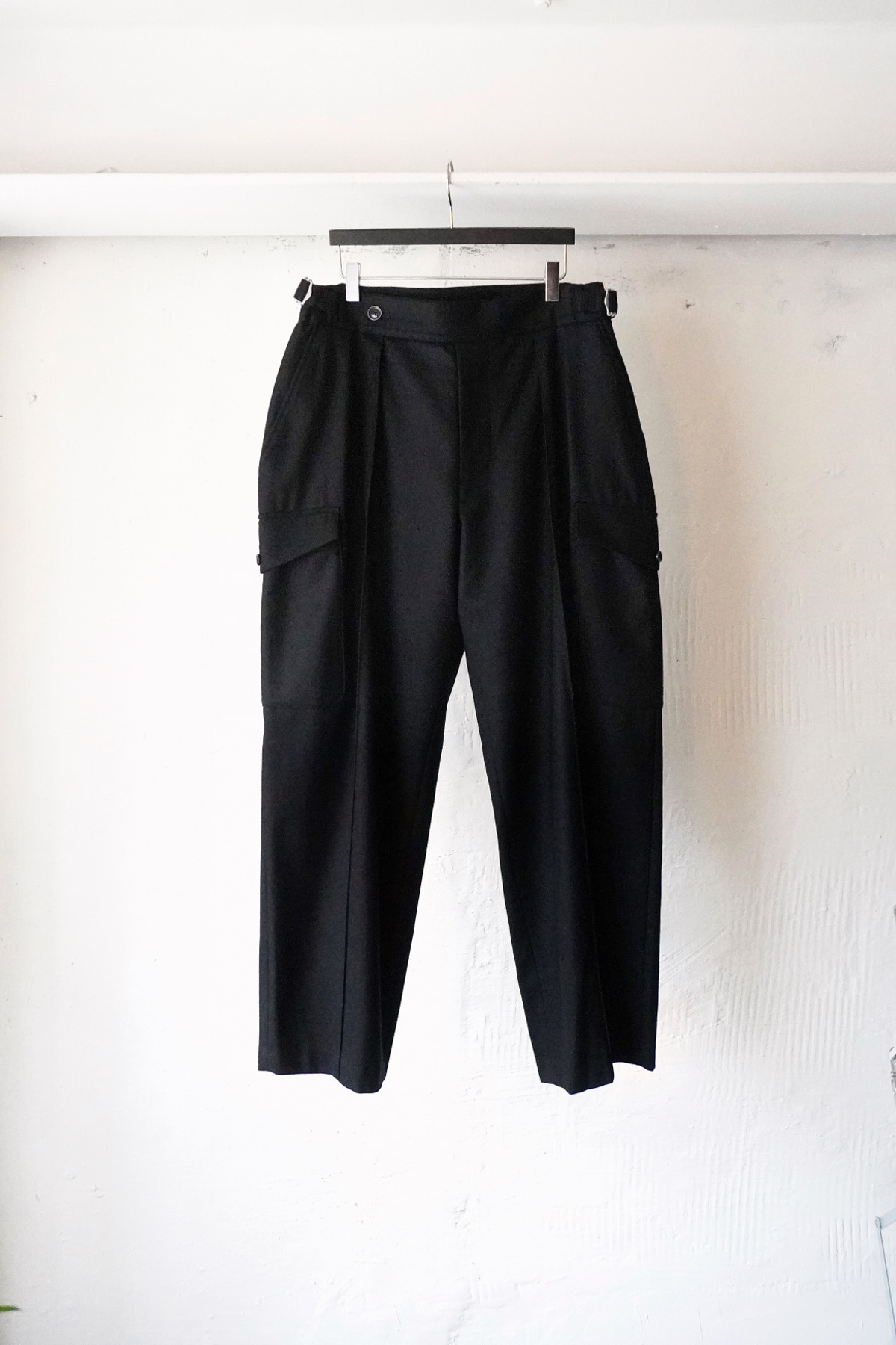 [SAYATOMO] 2-Tack Flannel Cargo Pants - Black