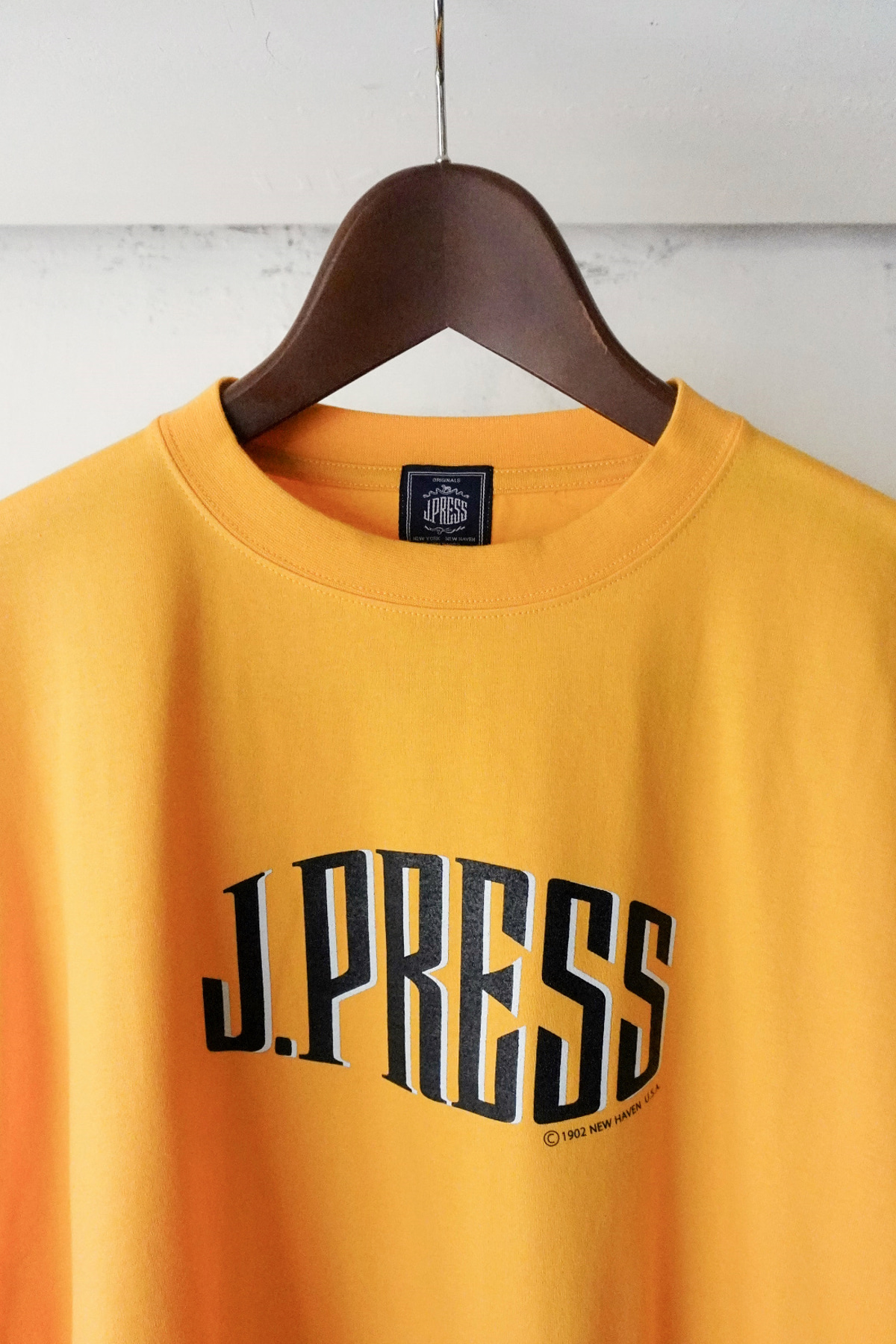 [J.PRESS] Logo T Shirt - Yellow