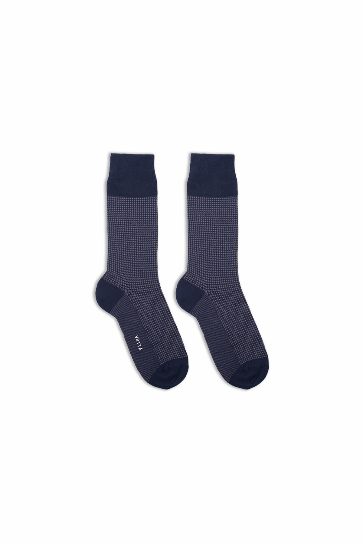 [VOTTA] Hound Tooth Socks - Navy/Gray
