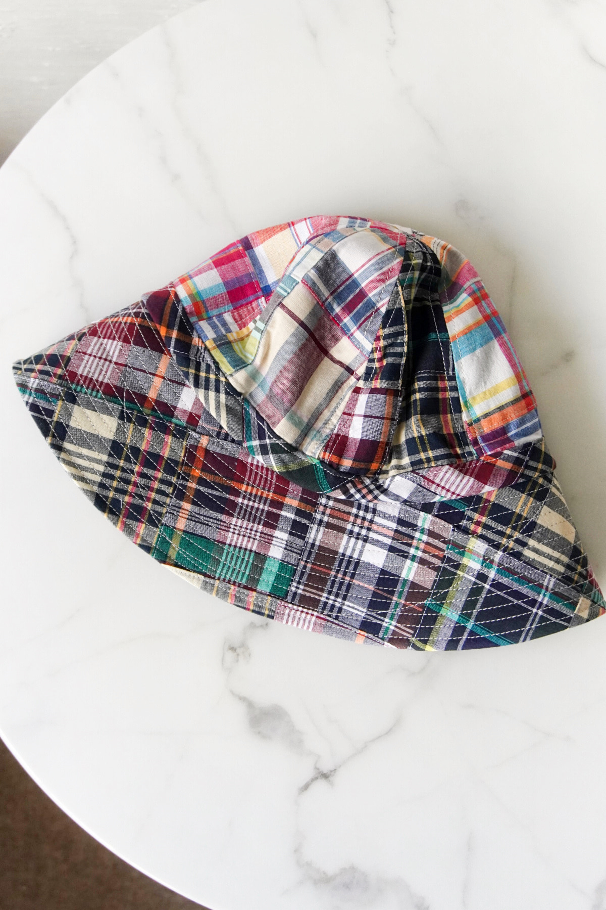 [KENNETH FIELD]  Guide Hat - Patch Madras Check Assorted