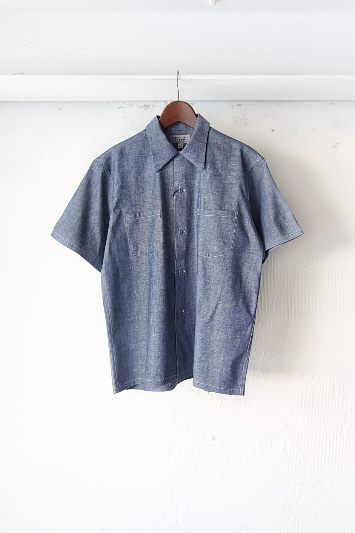 [KENNETH FIELD]  Mil Shirt - Selvage Chambray Blue